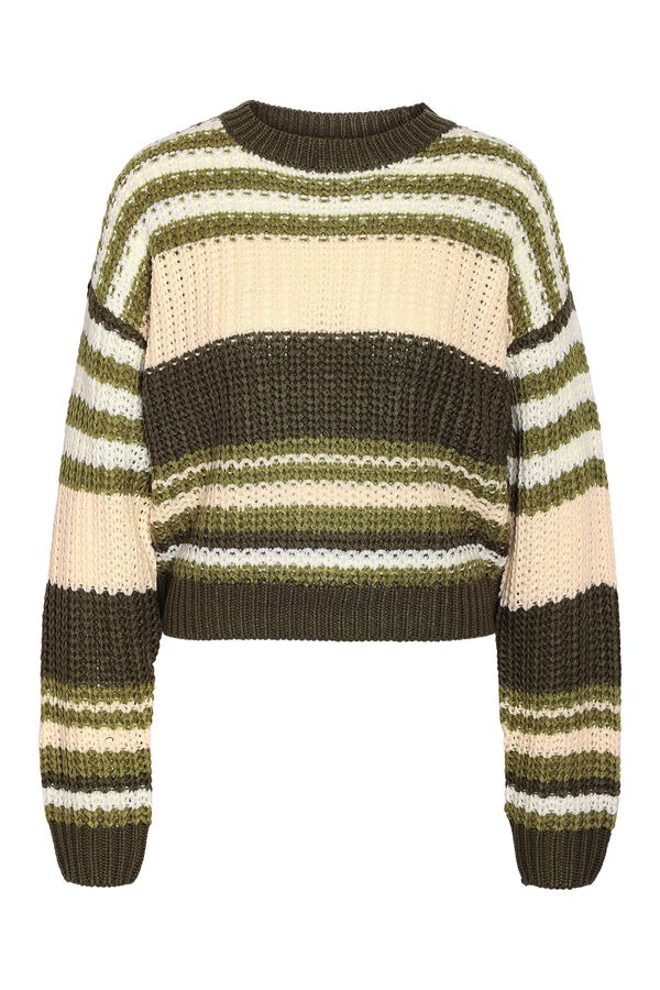 Noisy May Round neck knit jumper green