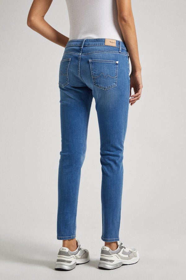 Springfield Jeans Tiro Bajo Y Fit Skinny azul medio