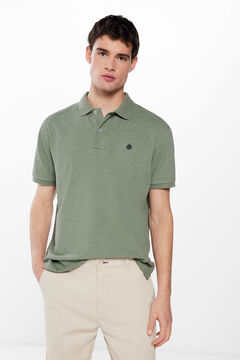 Springfield Piqué patterned polo shirt green