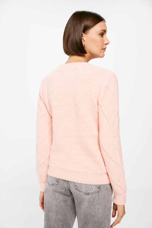 Springfield Patterned chenille jumper pink