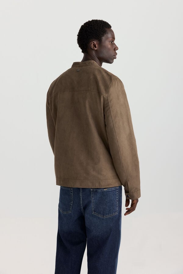 Springfield Faux suede jacket nude