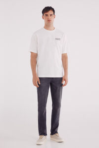 Springfield Calça jeans slim cinza escuro