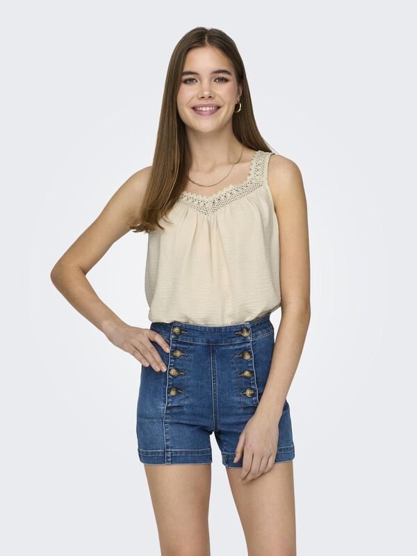 Springfield V-neck lace top white