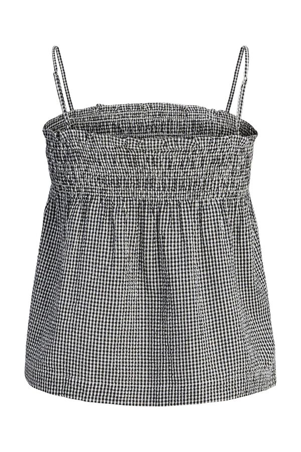 Jack & Jones Cotton seersucker top noir