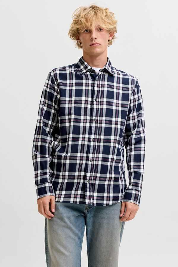 Jack & Jones Plaid regular shirt bleu