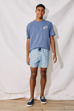 Springfield Turtle print swim shorts navy mix