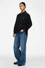 Pieces Corduroy shirt Crna