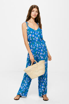 Springfield Jumpsuit with tie straps blue