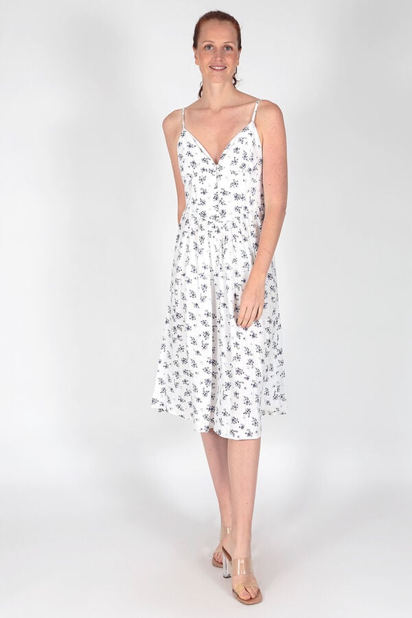 Springfield Floral print strappy dress white