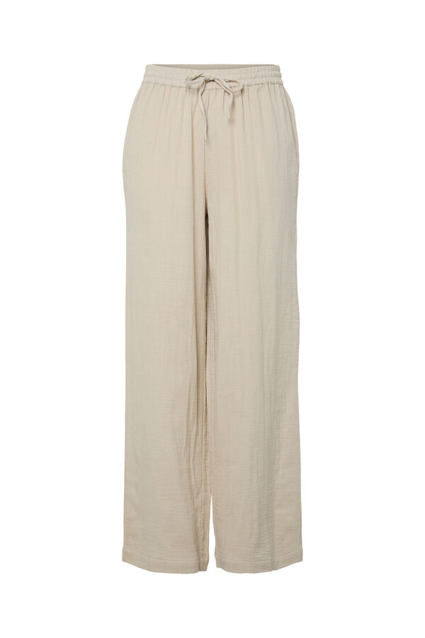 Pieces Fluid long trousers grey