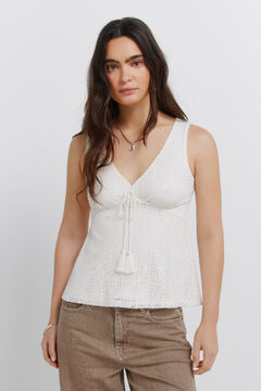 Springfield T-shirt al&ccedil;as com bordado de la&ccedil;o