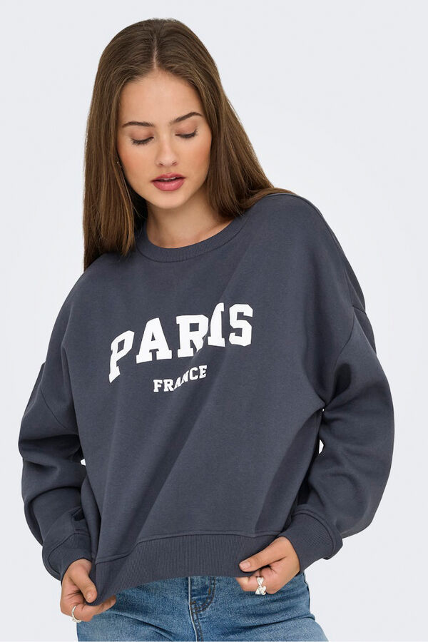 Only Rundhals-Sweatshirt Blau