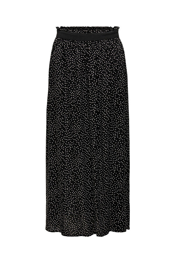 Springfield Falda larga estampada cintura elástica negro