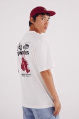 Springfield T-shirt « Roulez avec des coups de poing » beige