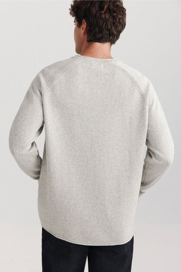 Springfield Plain twisted funnel neck jumper grey