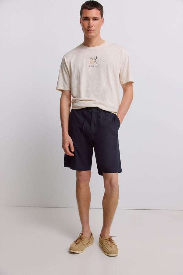 Springfield Lightweight relaxed fit Bermuda shorts blue