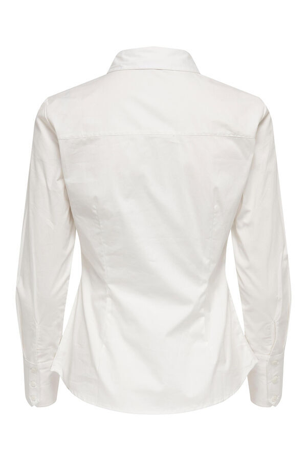 Springfield Camisa manga comprido colarinho de lapelas branco
