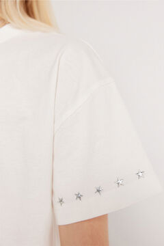 Springfield Kids T-shirt manga curta com tachas para menina