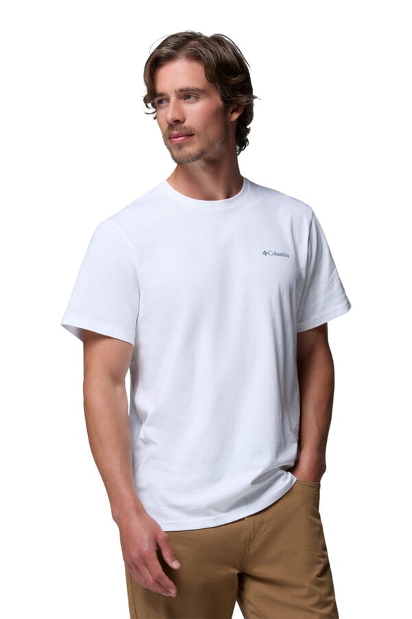 Columbia T-shirt com estampado de natureza nas costas branco