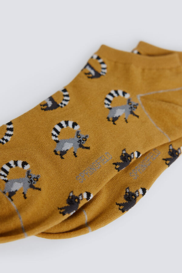 Springfield Lemur ankle sock printed