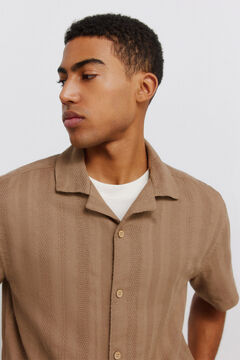 Springfield Jacquard short sleeve bowling shirt