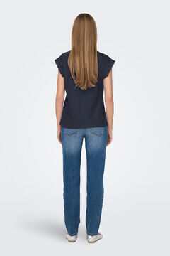 JDY T-shirt sem mangas de renda