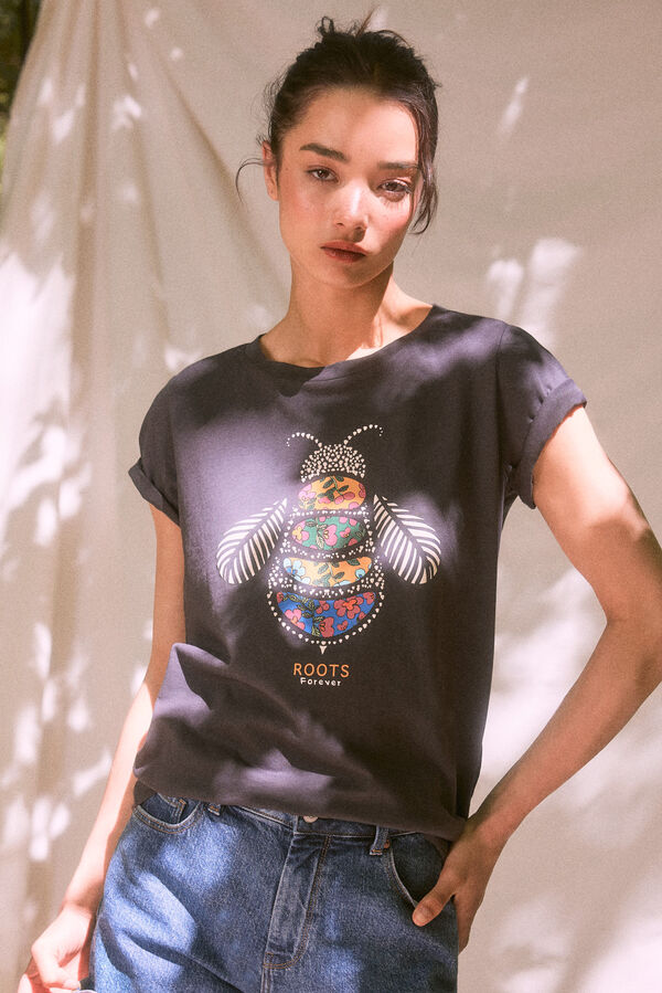 Springfield Grafik-T-Shirt Insekt „Roots Studio“ color
