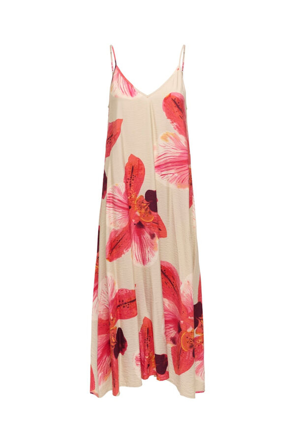 Only Vestido largo sin mangas beige