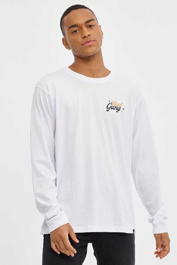 Springfield T-shirt com estampado de texto branco