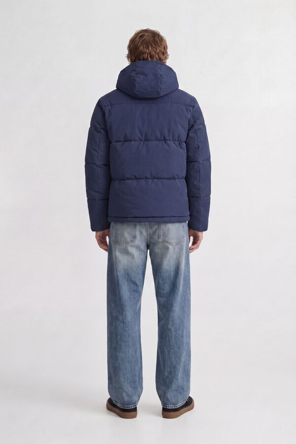 Jack & Jones Puffer jacket with hood blue
