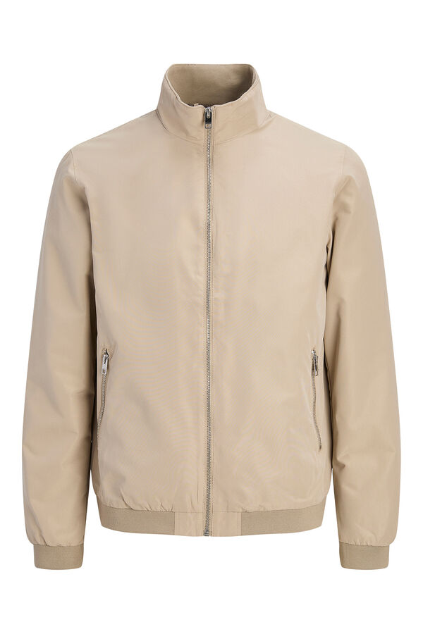 Jack & Jones bomber jacket with high neck blue
