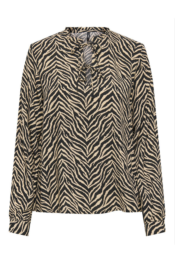 Only Long-sleeved blouse beige