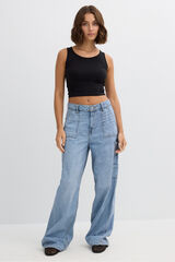 Inside Cal&ccedil;a Jeans de Perna Larga com Bolsos azul