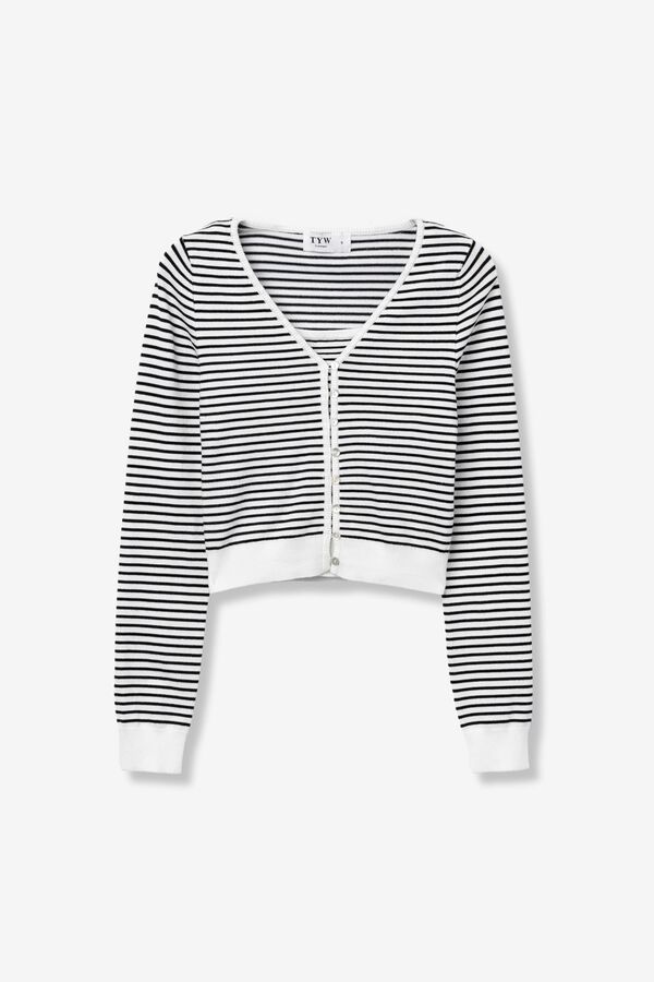 Tiffosi Young C&aacute;rdigan slim rayas white
