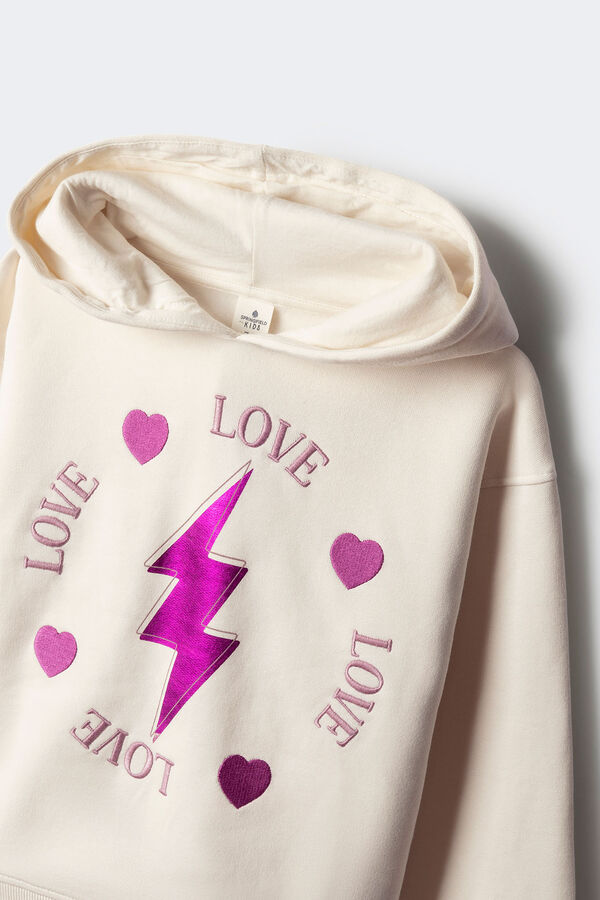 Springfield Kids Sudadera rayo niña. blanco