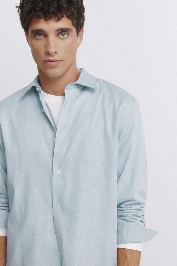 Springfield Dress shirt with easy-care structure green