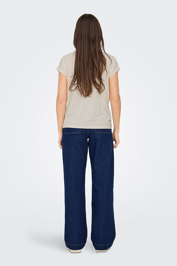 Only regular fit glitter t-shirt white