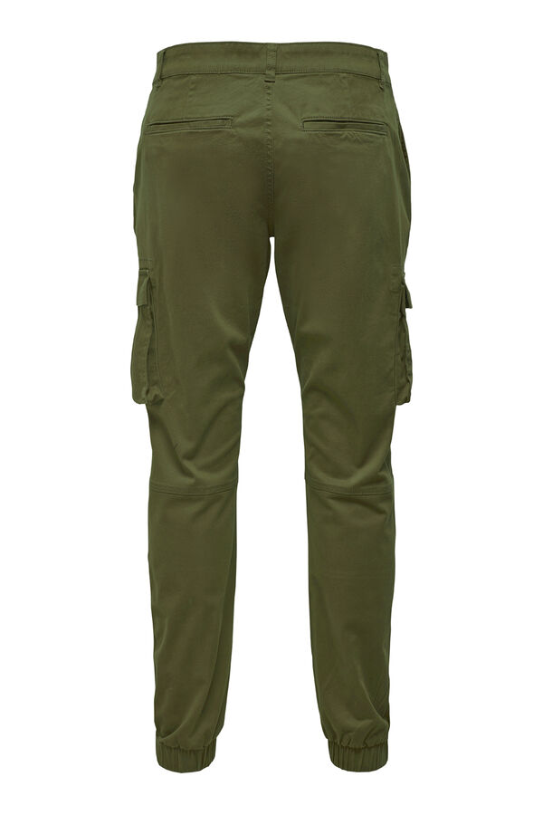 Only & Sons Long cargo trousers green