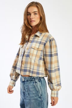 Springfield Checked cropped shirt color