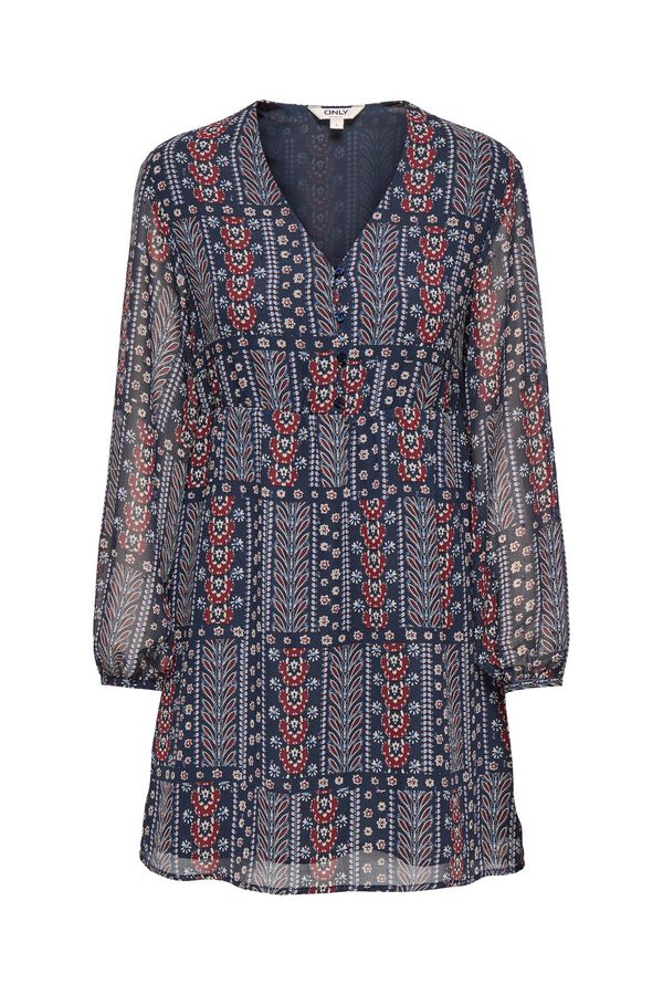 Only Vestido corto con lurex azul