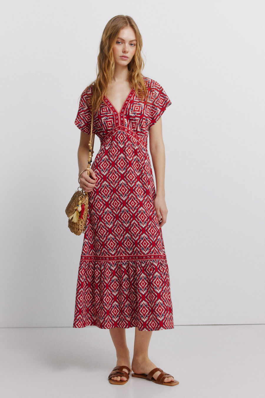 Vestido estampado cenefa