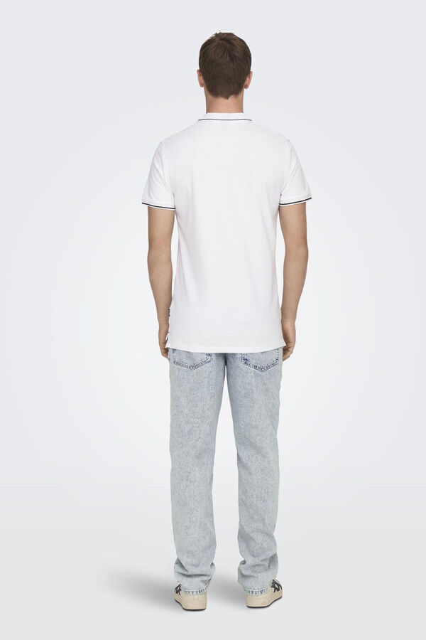 Only & Sons Short-sleeved polo shirt white
