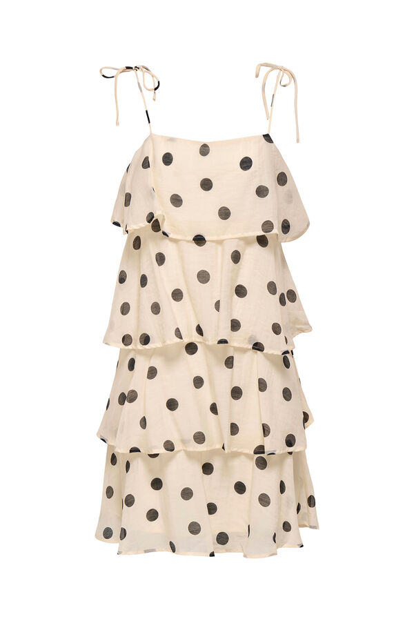 JDY Short dress with ruffles white