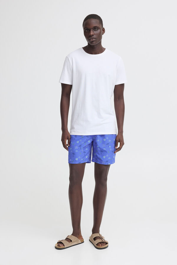 Blend Traje de ba&ntilde;o estampado azul