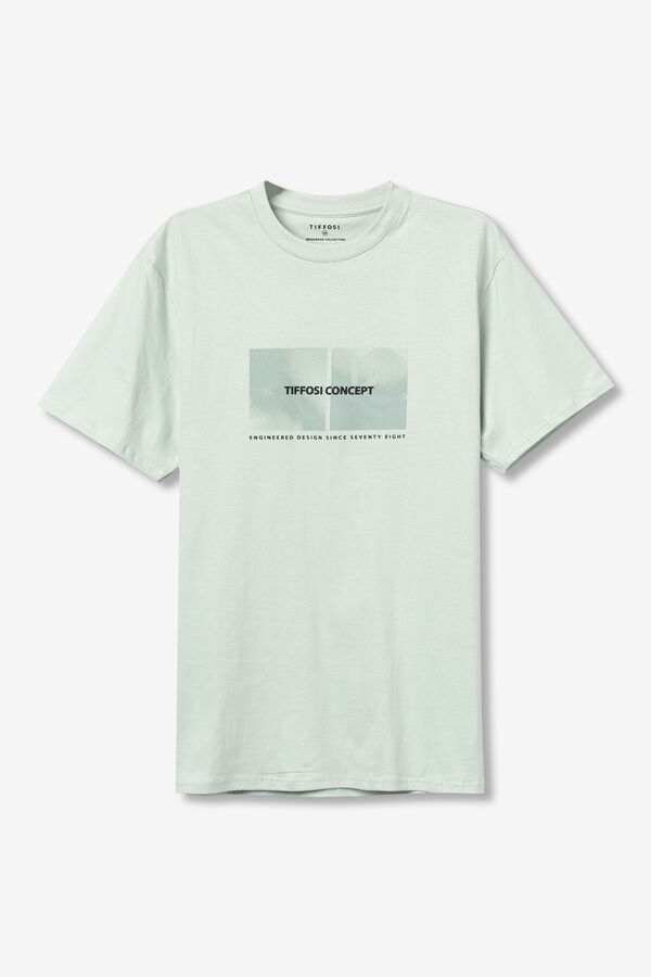 Tiffosi Camiseta estampado minimalista azul