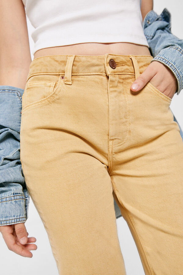 Springfield Jeans Straight Lavagem Sustentável golden