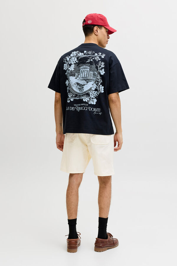 Jack & Jones Bermuda relaxed de algod&oacute;n blanco