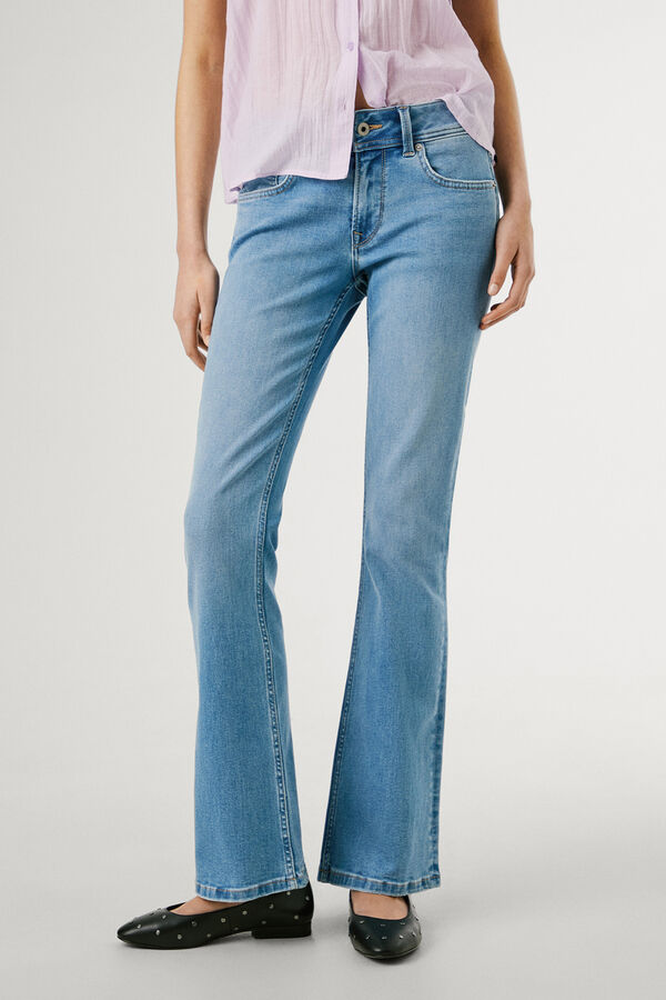 Pepe Jeans Pantal&oacute;n denim flare tiro bajo Pimlico azul