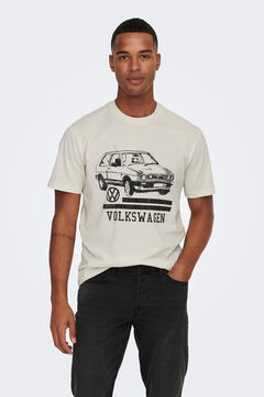 Springfield Kurzarm-Shirt Volkswagen blanco