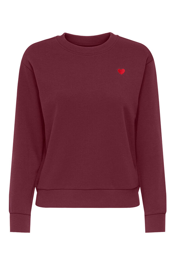 JDY Sweatshirt com gola redonda vermelho